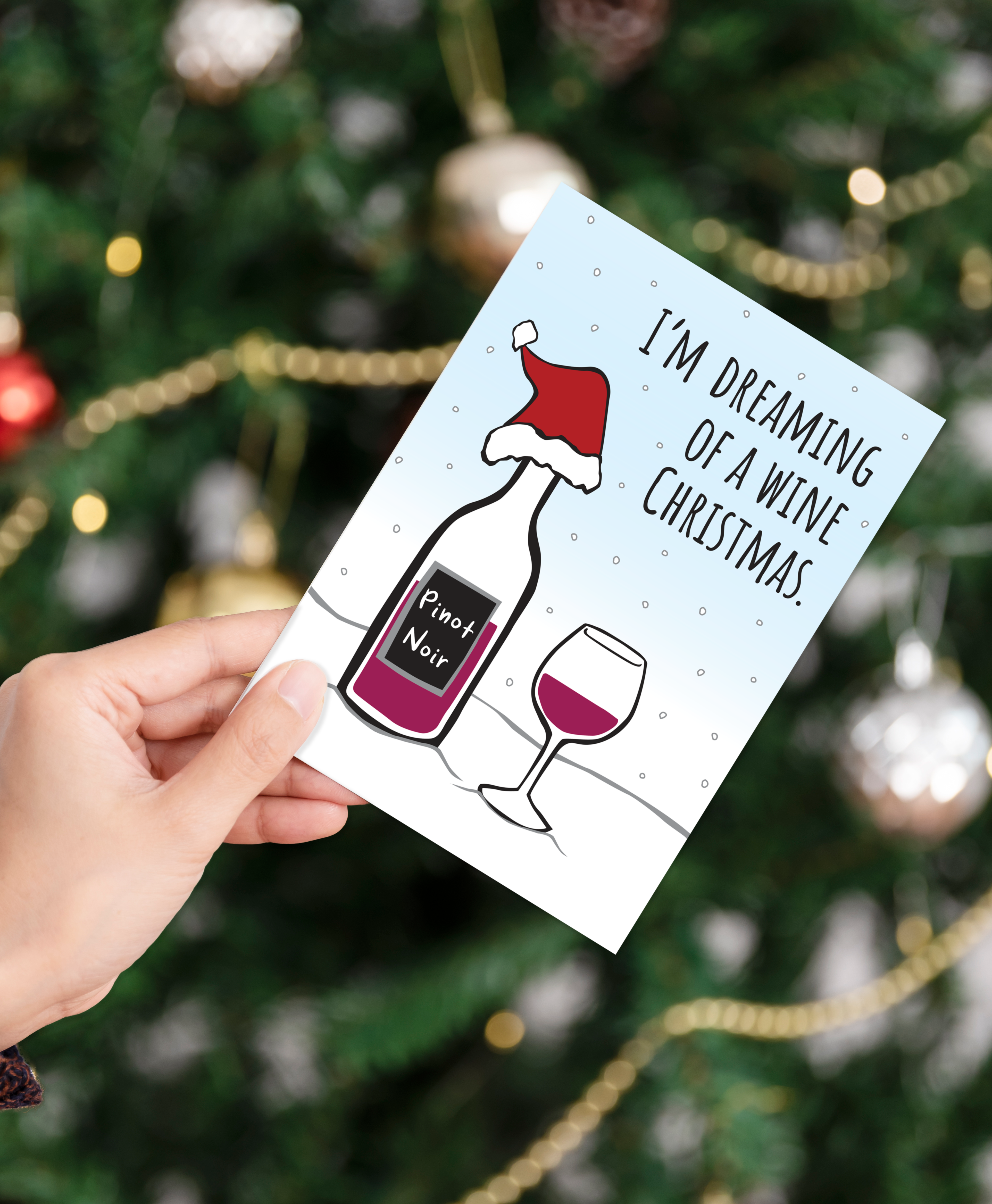 Christmas, Holiday Card • Wine Christmas