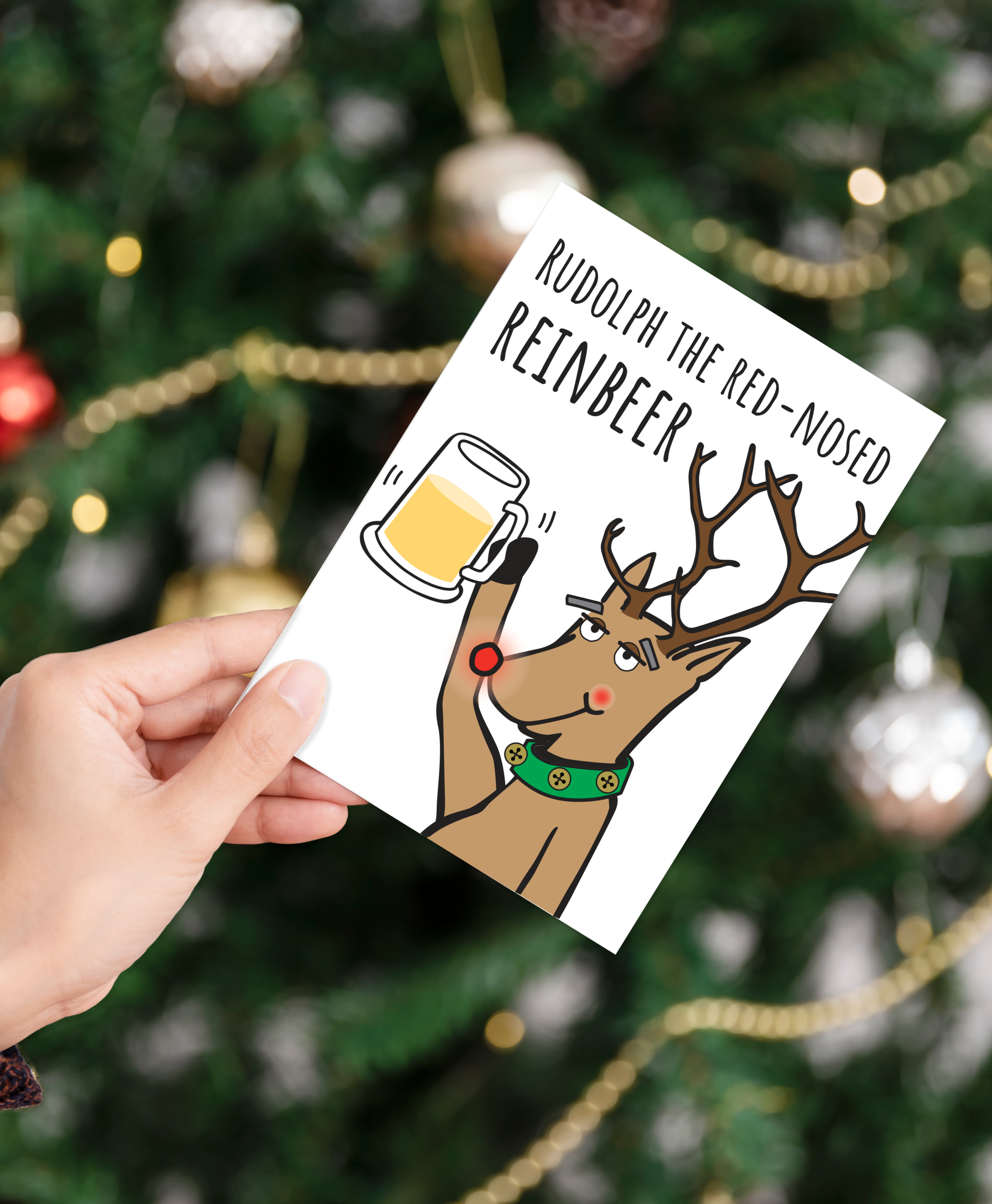 Christmas, Holiday Card • Reinbeer