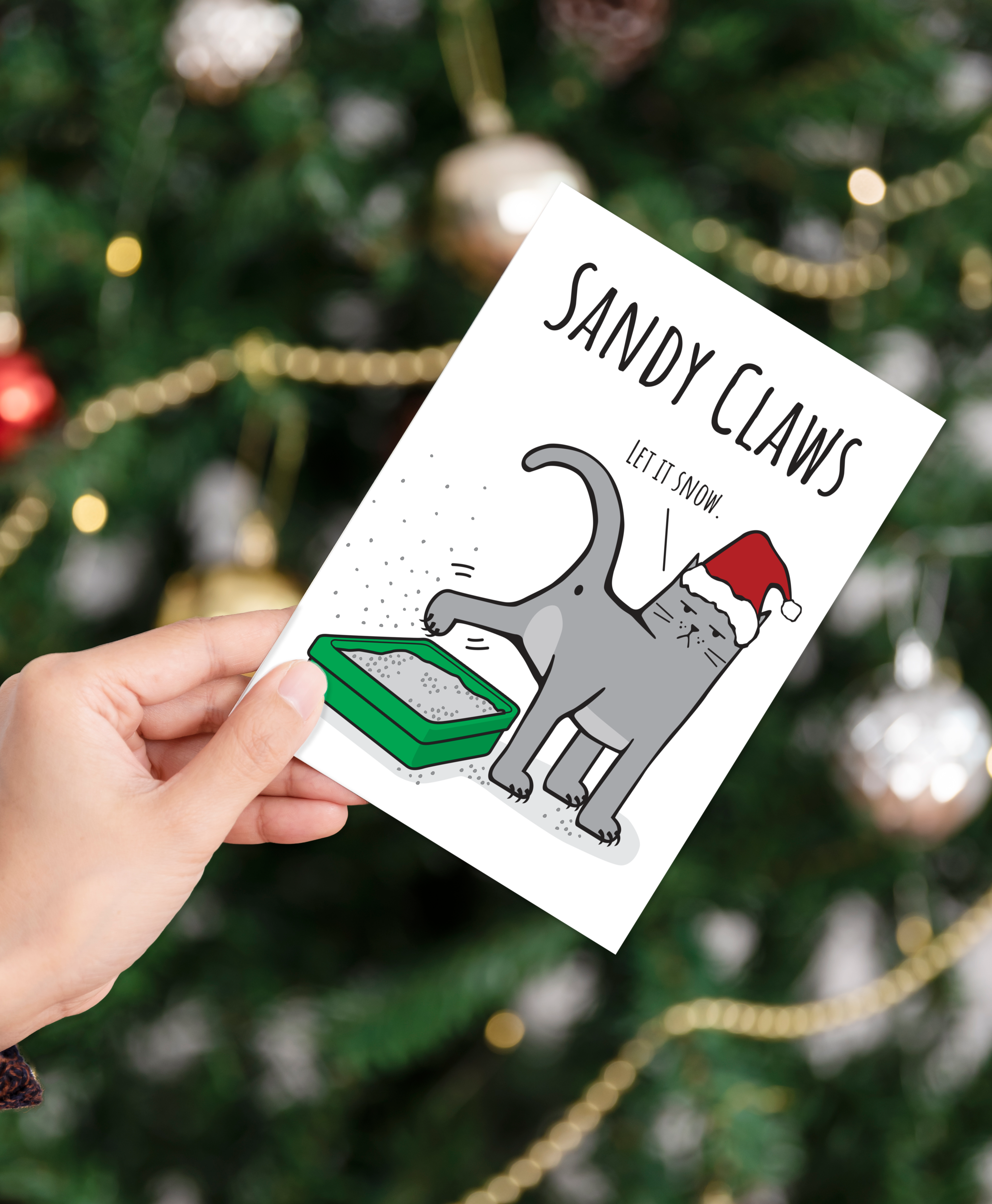 Christmas, Holiday Card • Let It Snow