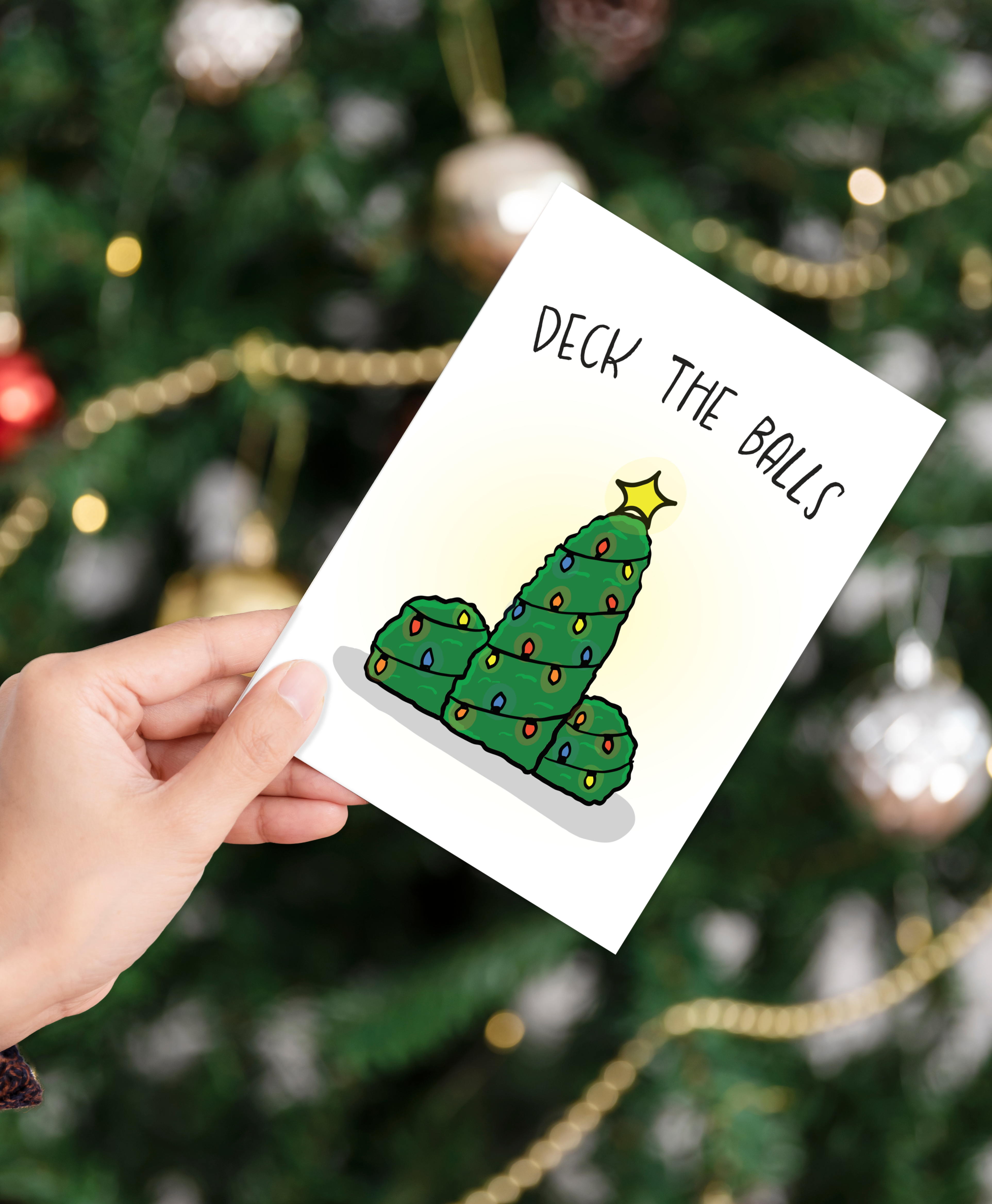 Christmas, Holiday Card • Deck the Balls