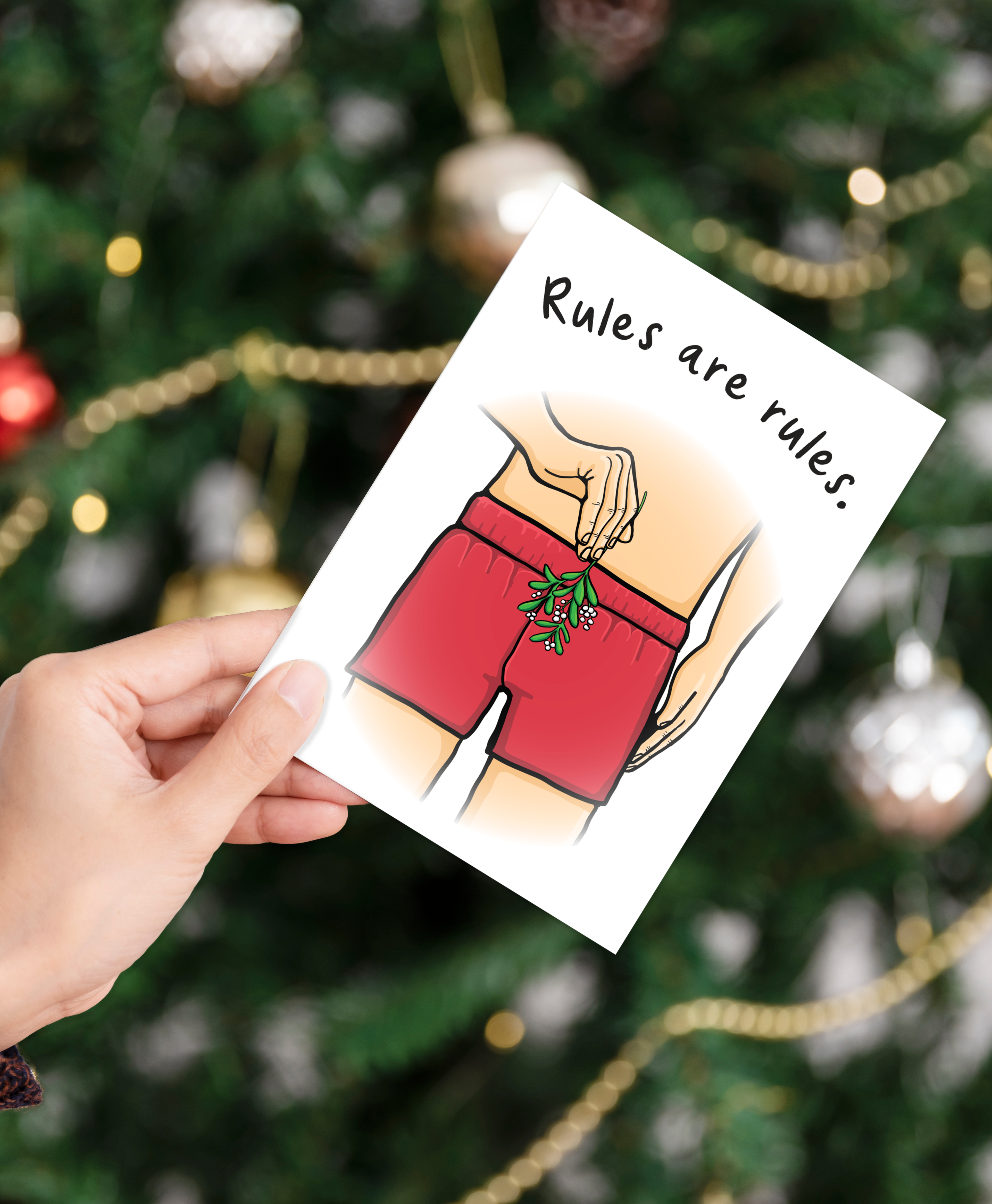 Christmas, Holiday Card • Mistletoe Man