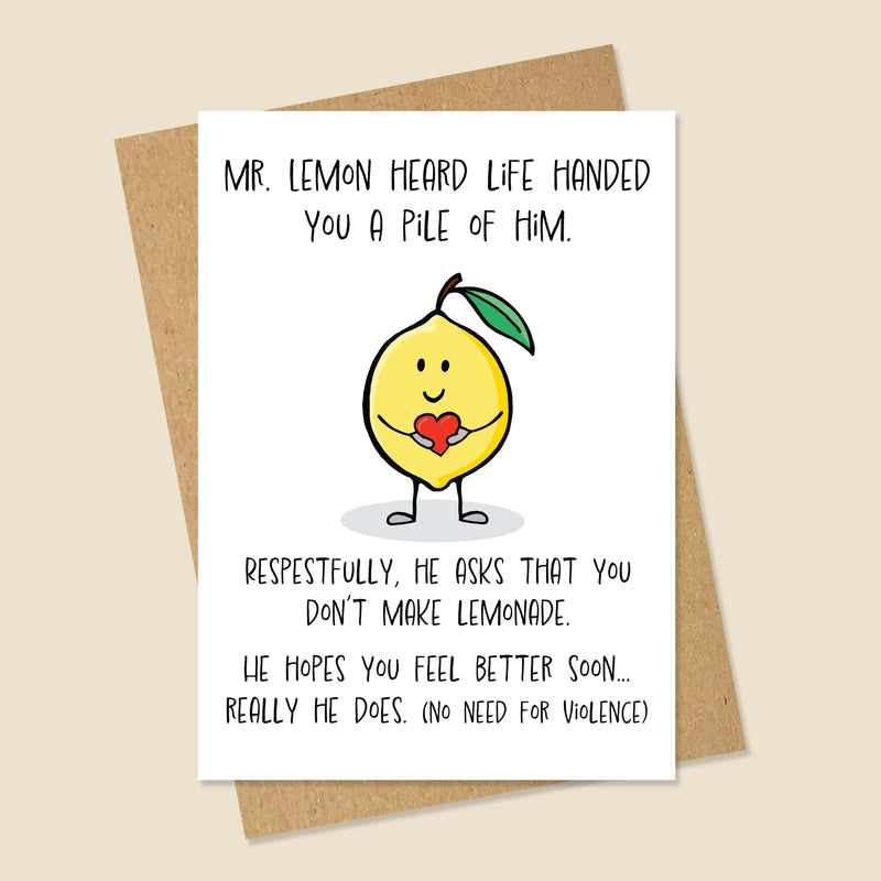 Lemon Get Well Card