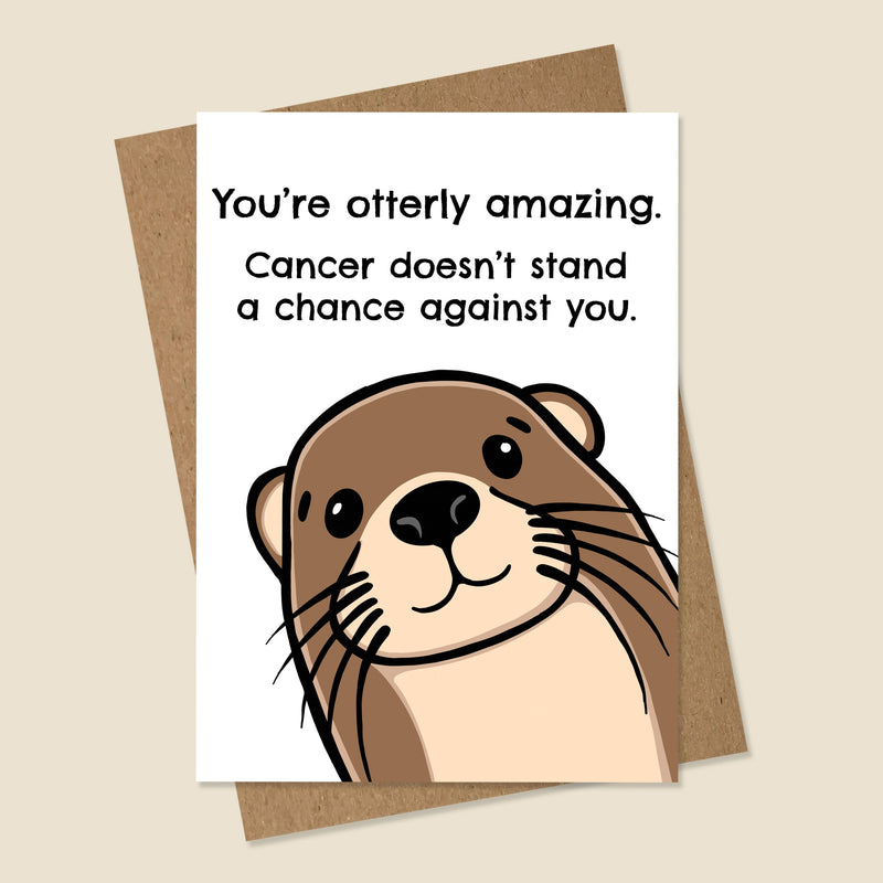 Cute Otter Cancer Card
