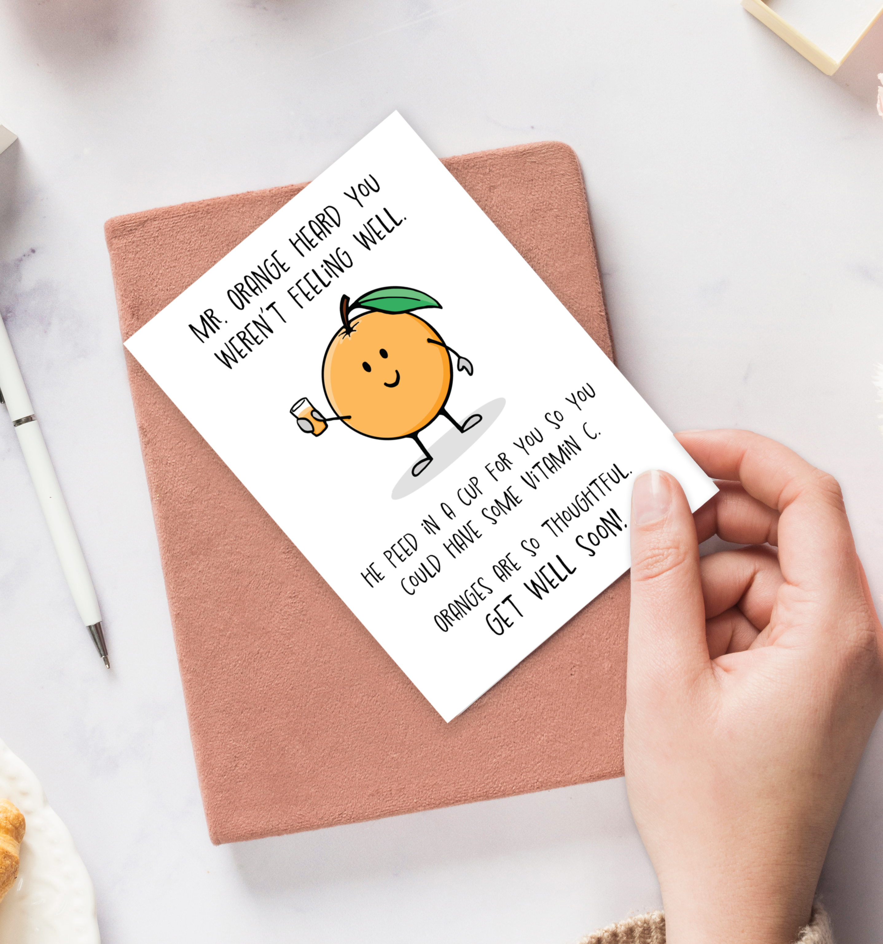 Get Well Card • Silly Orange