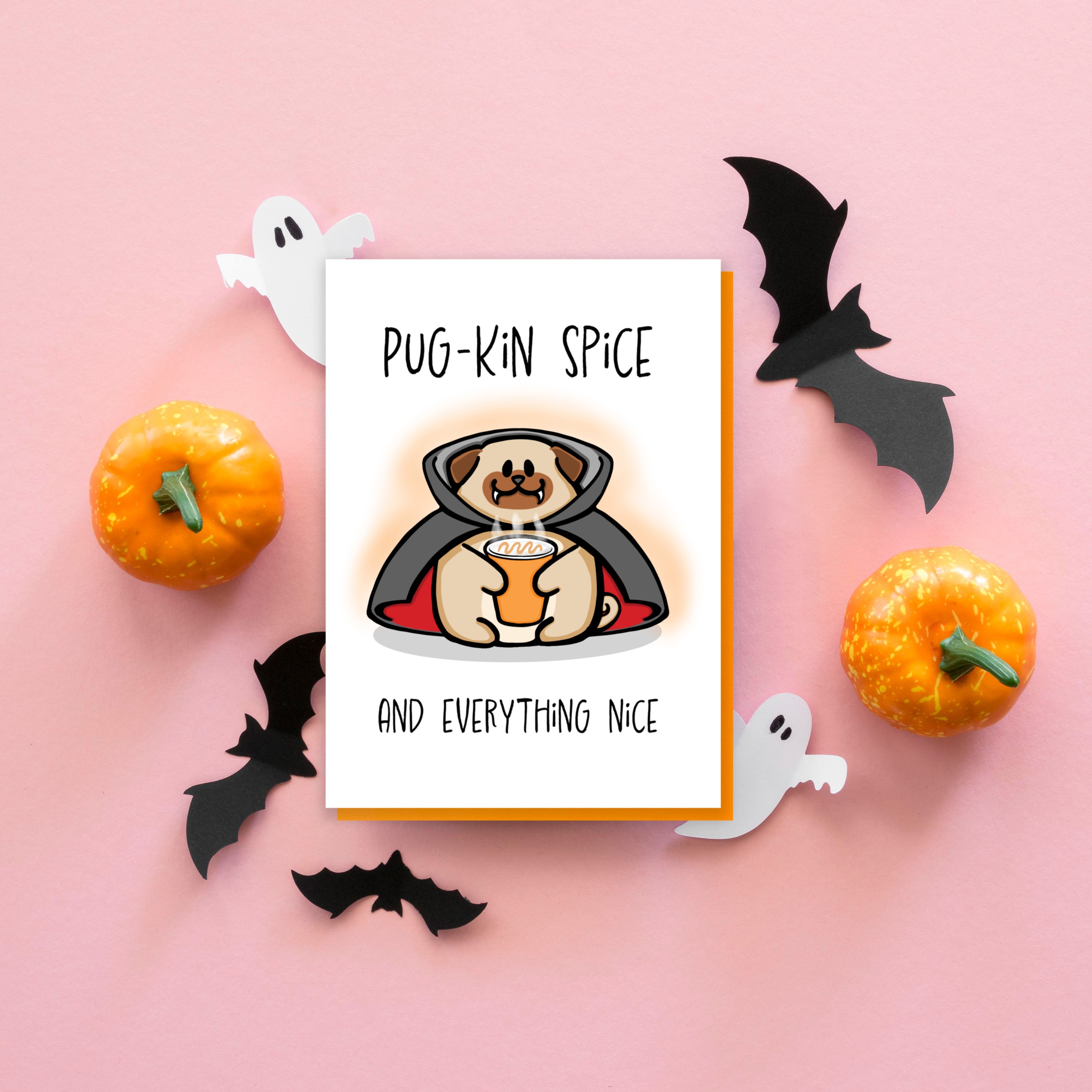 Halloween Card • Pug-kin Spice