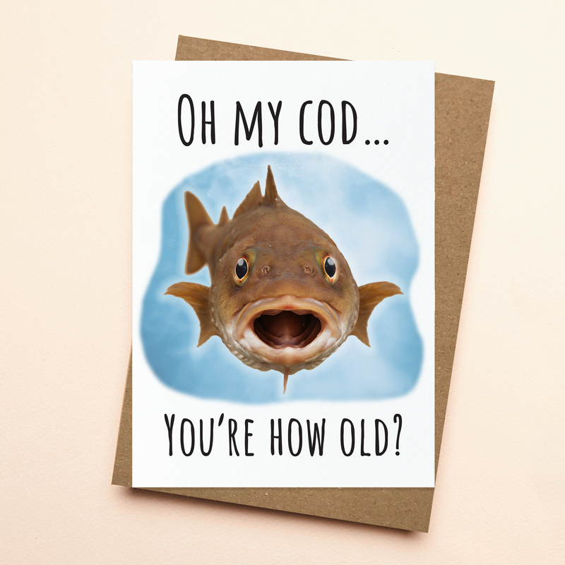 Funny Fish Birthday Card