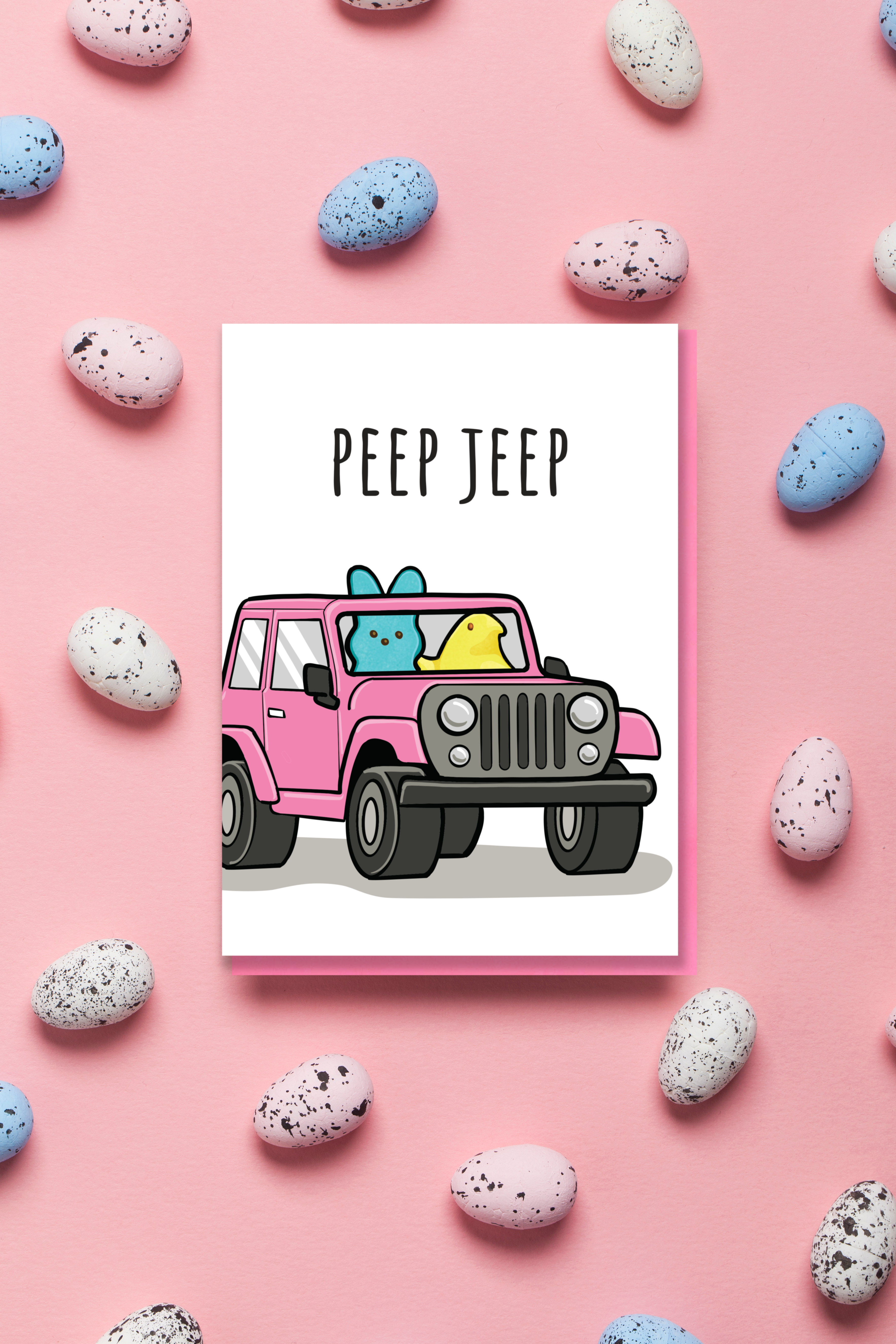 Easter Card • Peep Jeep