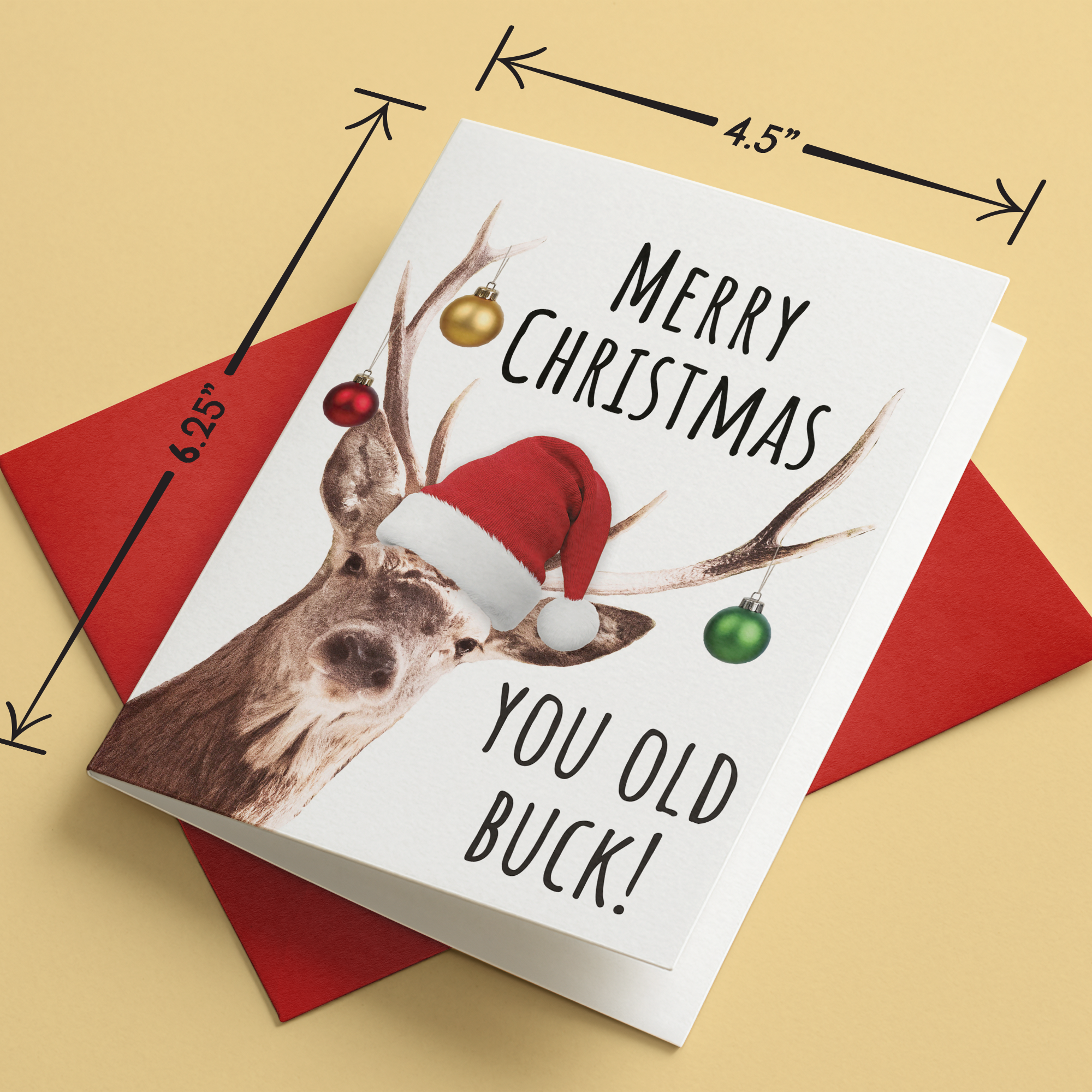 Christmas, Holiday Card • Old Buck