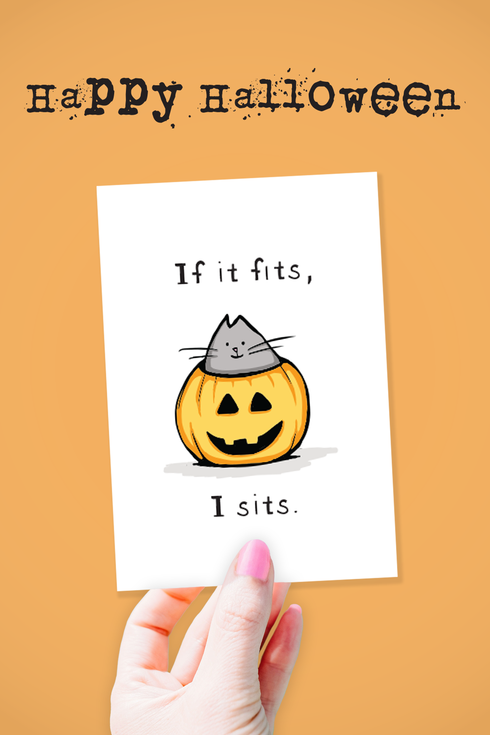 Halloween Card • If It's Fits, I Sits