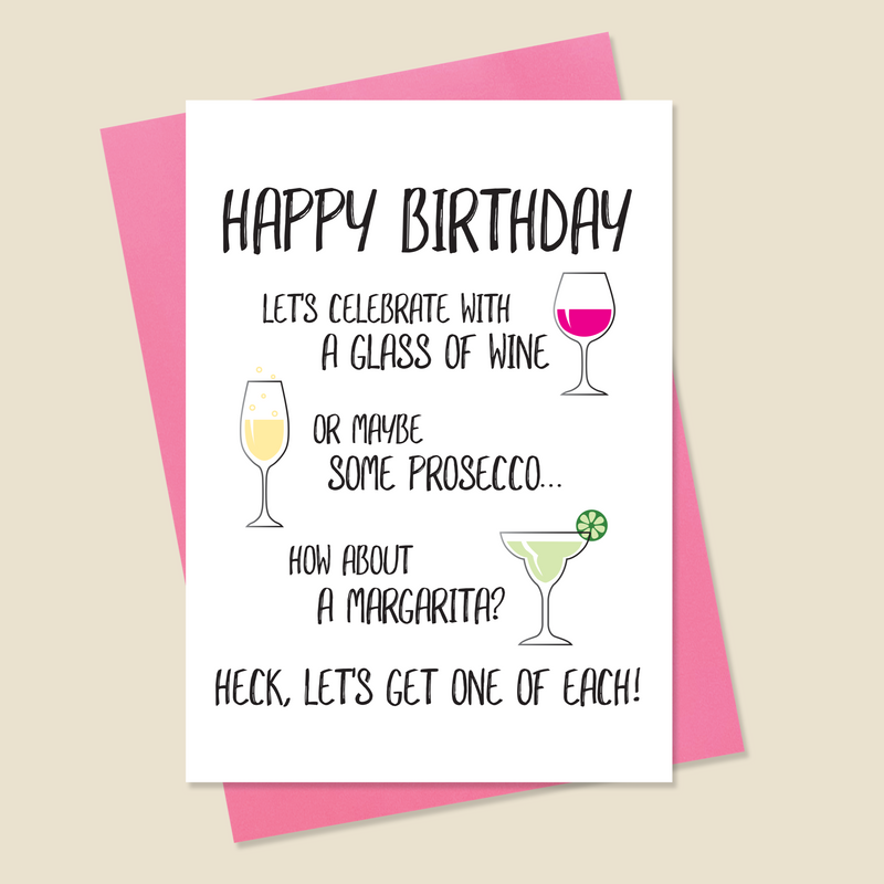 Booze Birthday Card