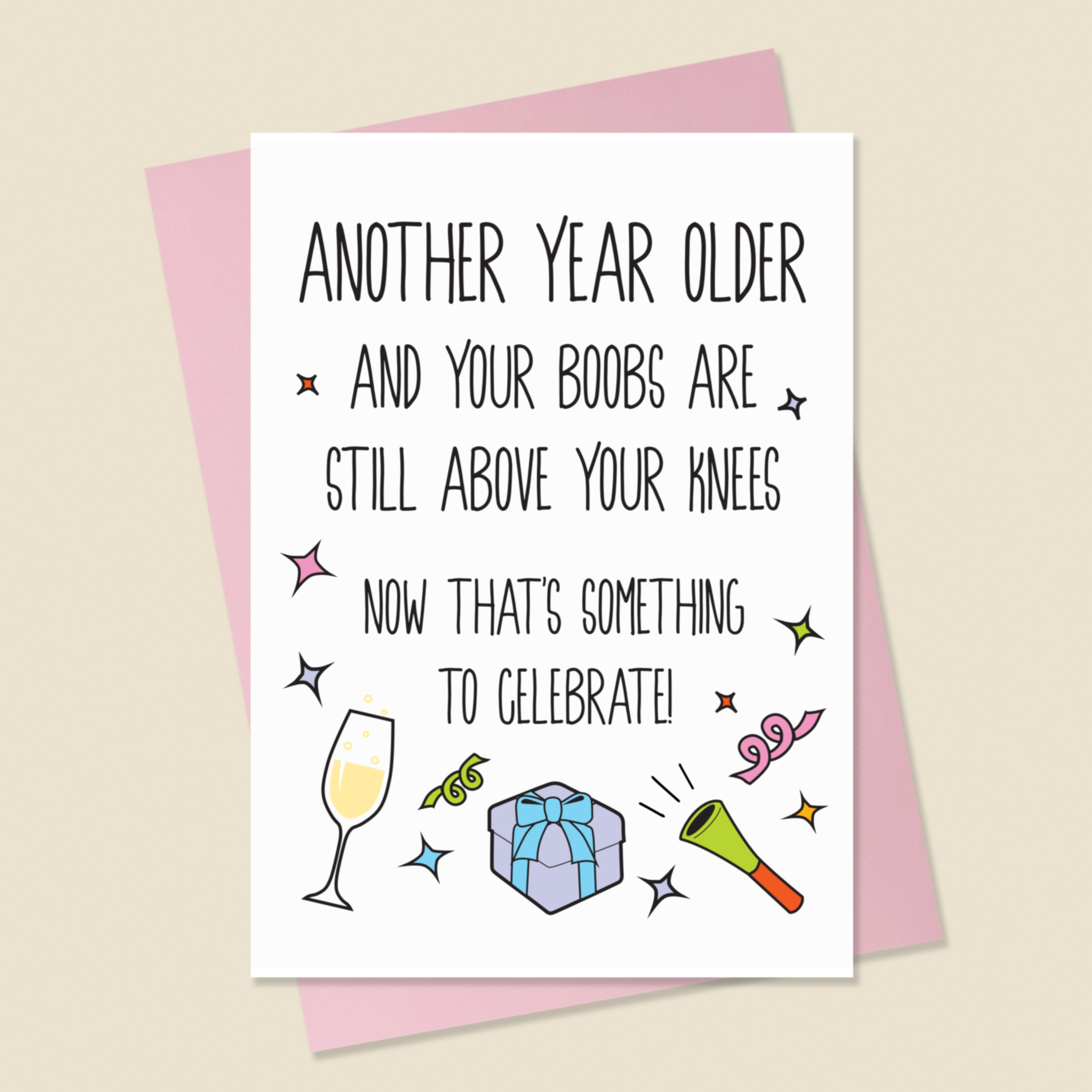 Funny Boob Birthday Card