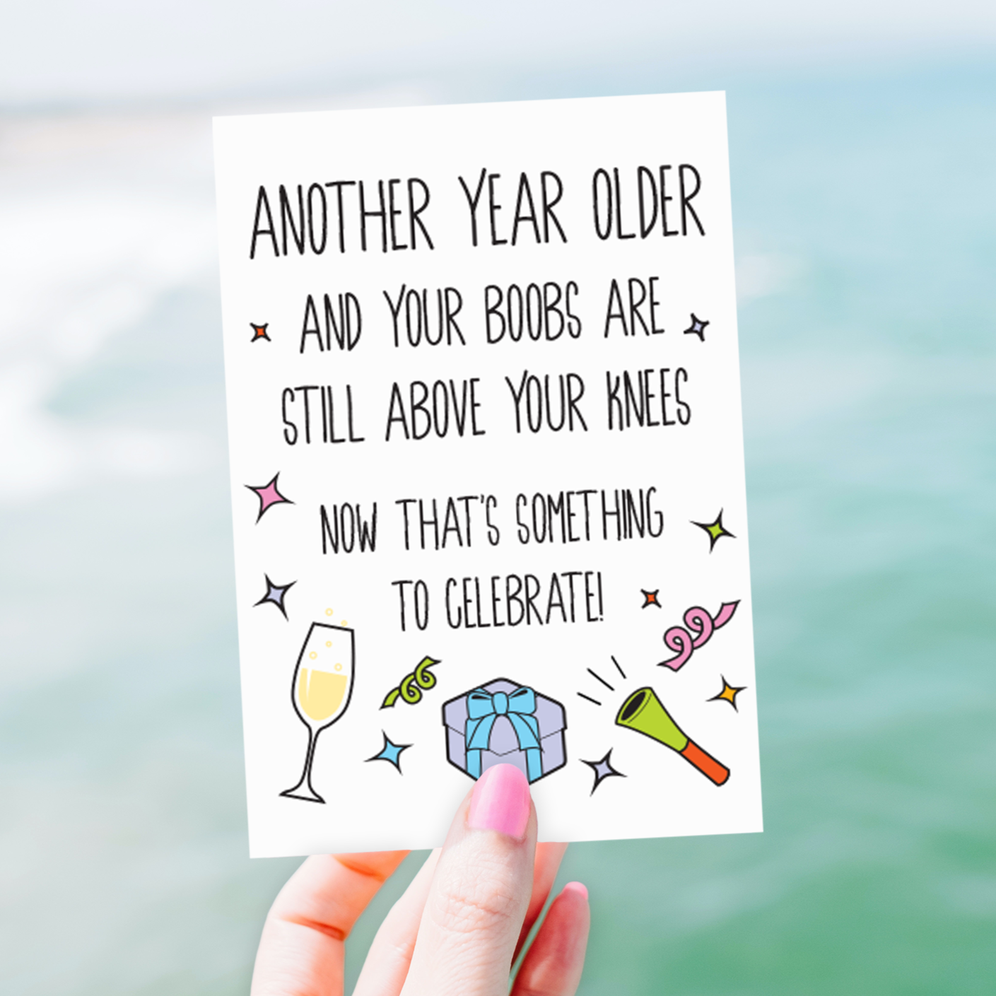 Funny Boob Birthday Card