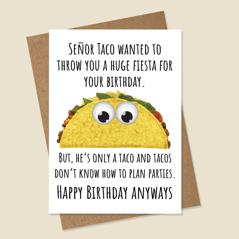 Taco Birthday Card