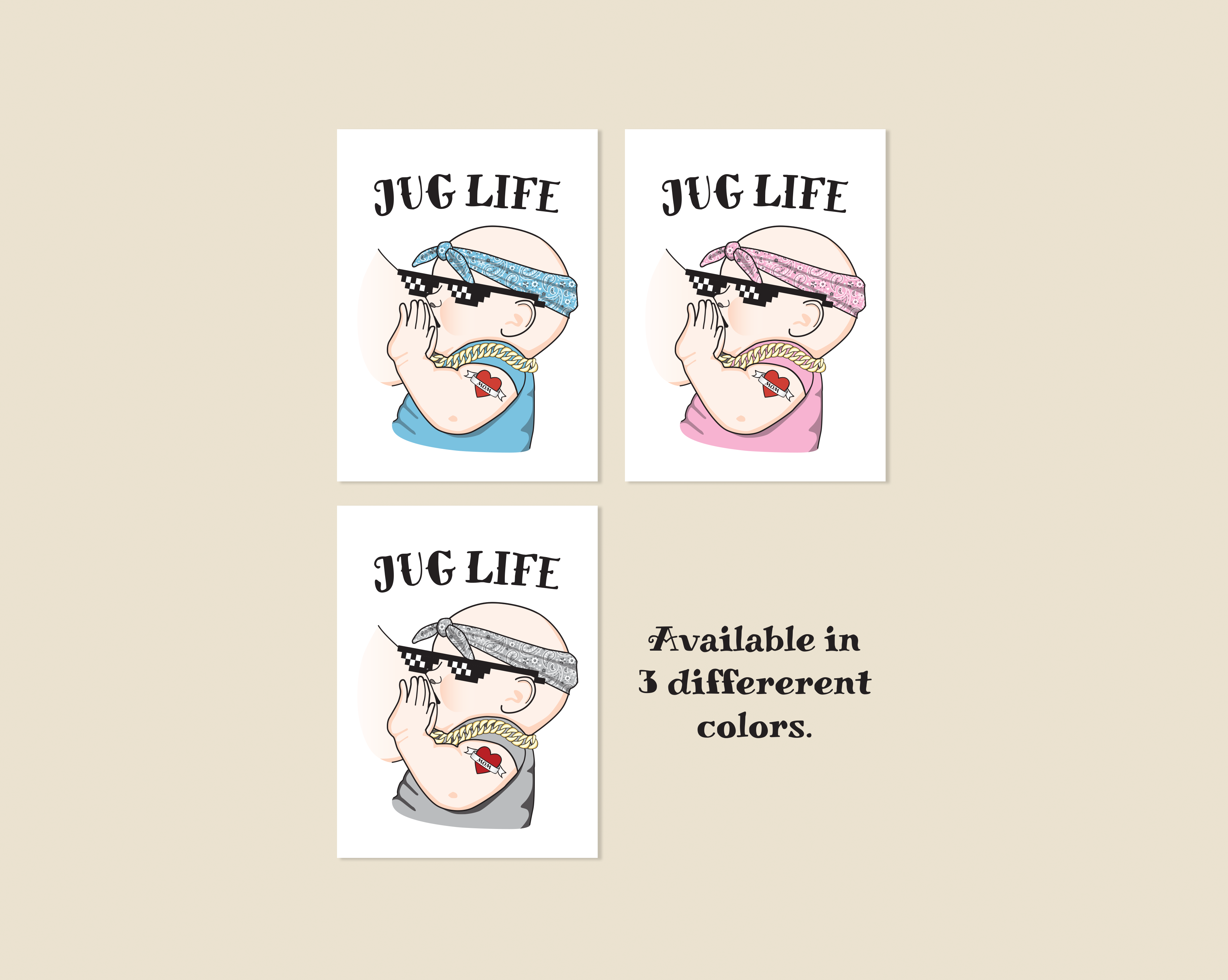 Baby Shower, Pregnancy Card • Jug Life Blue