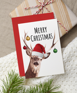 Christmas, Holiday Card • Santa Buck