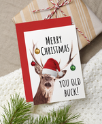 Christmas, Holiday Card • Old Buck