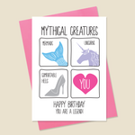 Mythical Creature Birthday Card